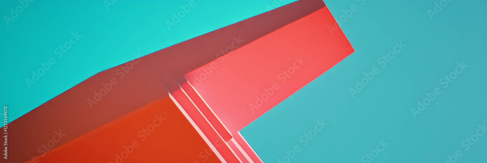 Poster Diagonal lines and geometric patterns create a vibrant sense of direction and design