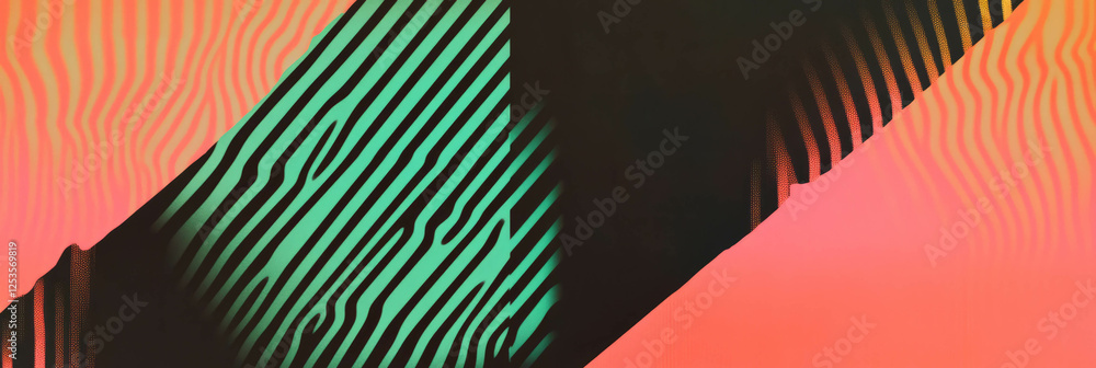 Aufkleber Dynamic geometric patterns with diagonal lines suggesting power and forward movement