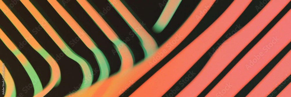 Poster Dynamic geometric patterns create a sense of movement against a bright backdrop