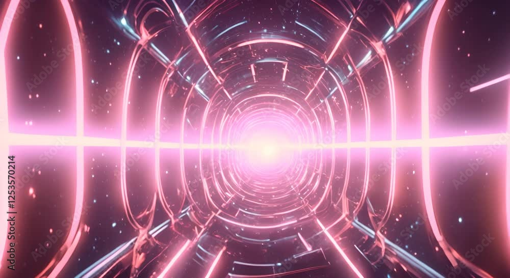 Poster abstract hyperspace tunnel animation that transports time space scifi interstellar travel wormhole f