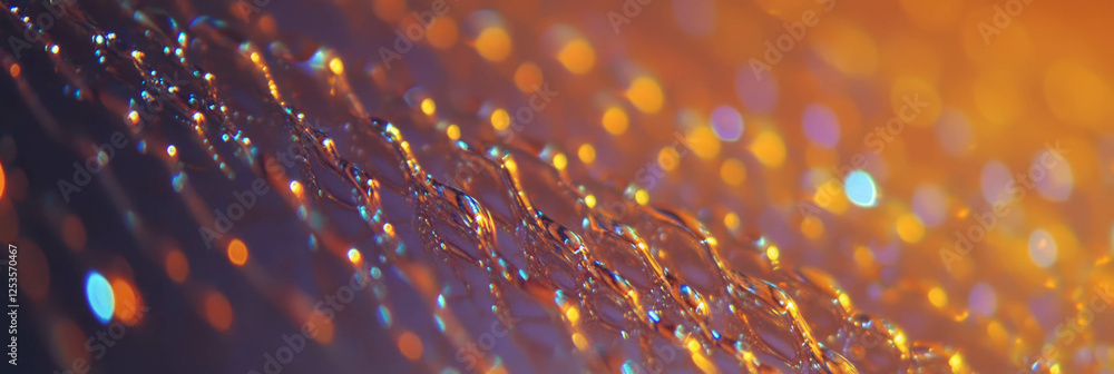 Aufkleber droplets create a mesmerizing wave pattern against a bright background
