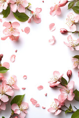 Colorful Spring Elementss Frame Border Background - Space for Text	