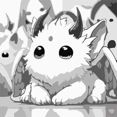 Black and white abstract background cartoon coloring