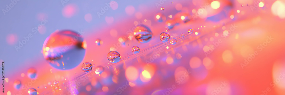 Poster droplets create stunning geometric patterns on a bright background with vibrant colors