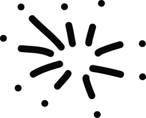 Doodle cute glitter pen line element. Doodle heart, arrow, star, sparkle decoration symbol icon. Simple sketch line style emphasis, attention, pattern element. Vector illustration