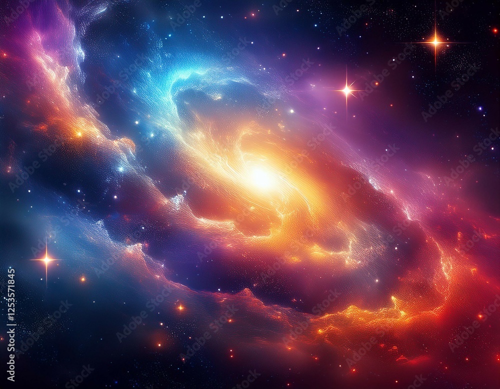 Canvas Prints space abstract background with galaxy stars and cosmic gas nebula type