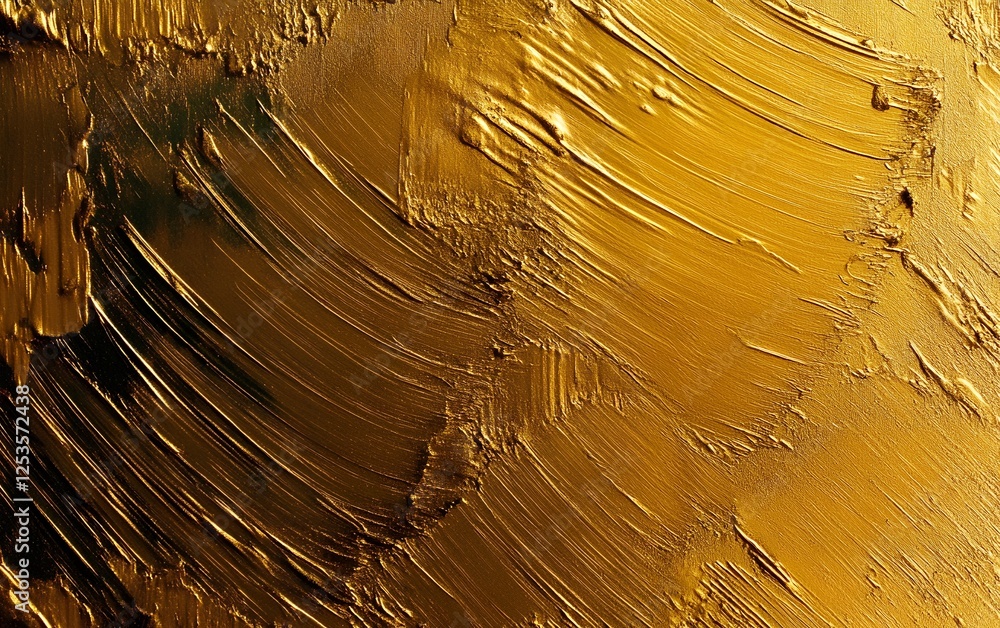 Poster abstract gold texture with smooth brush strokes creating a luxurious artistic surface