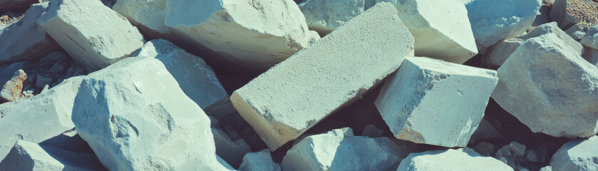 Dense textured dry packed concrete with minimal voids in bright background