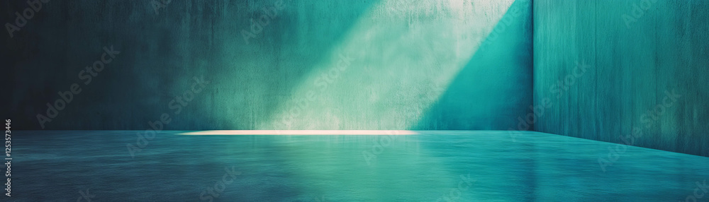 Poster bright empty room with light gradient on the wall and smooth plaster finish