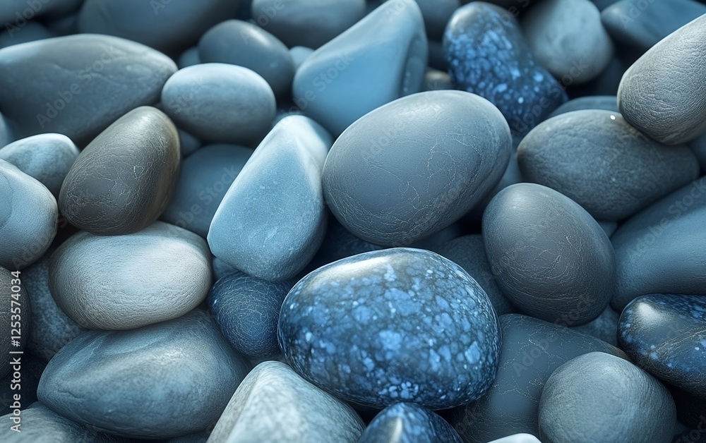 Poster textured grey stones piled together with different sizes and subtle color variations for natural aes