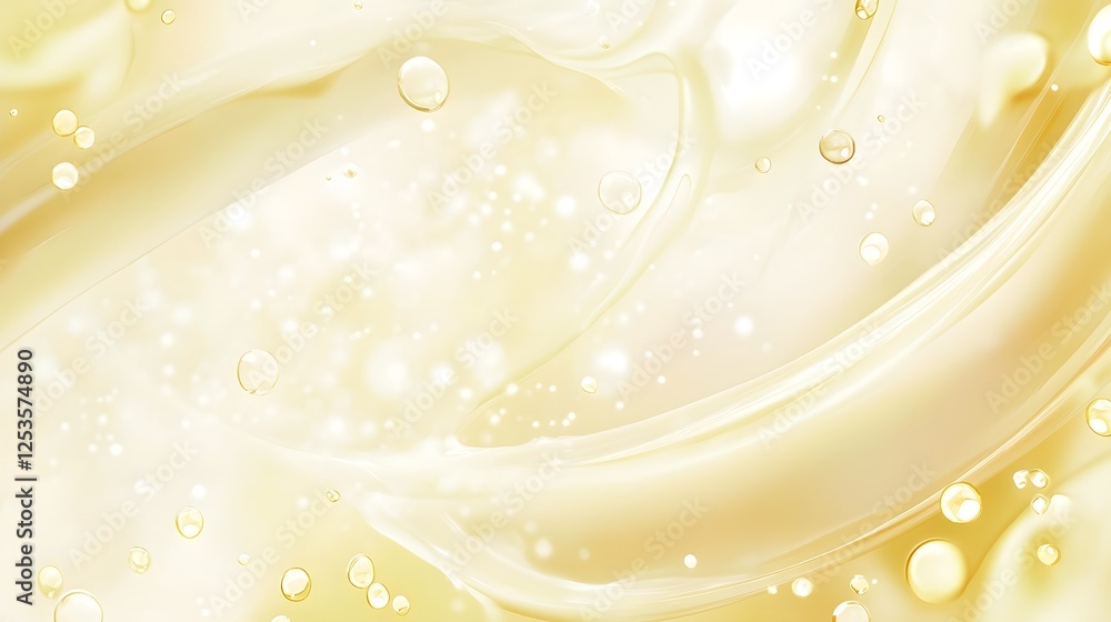 Poster elegant and ethereal cream swirl background with a soft mist like texture and delicate wispy bubbles