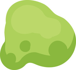 Green smoke cloud. Cartoon stream clouds, comic dust steaming, bright cloud puffs flat vector illustration icon. Steaming dust puff