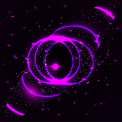 Space. Bright starry sky.