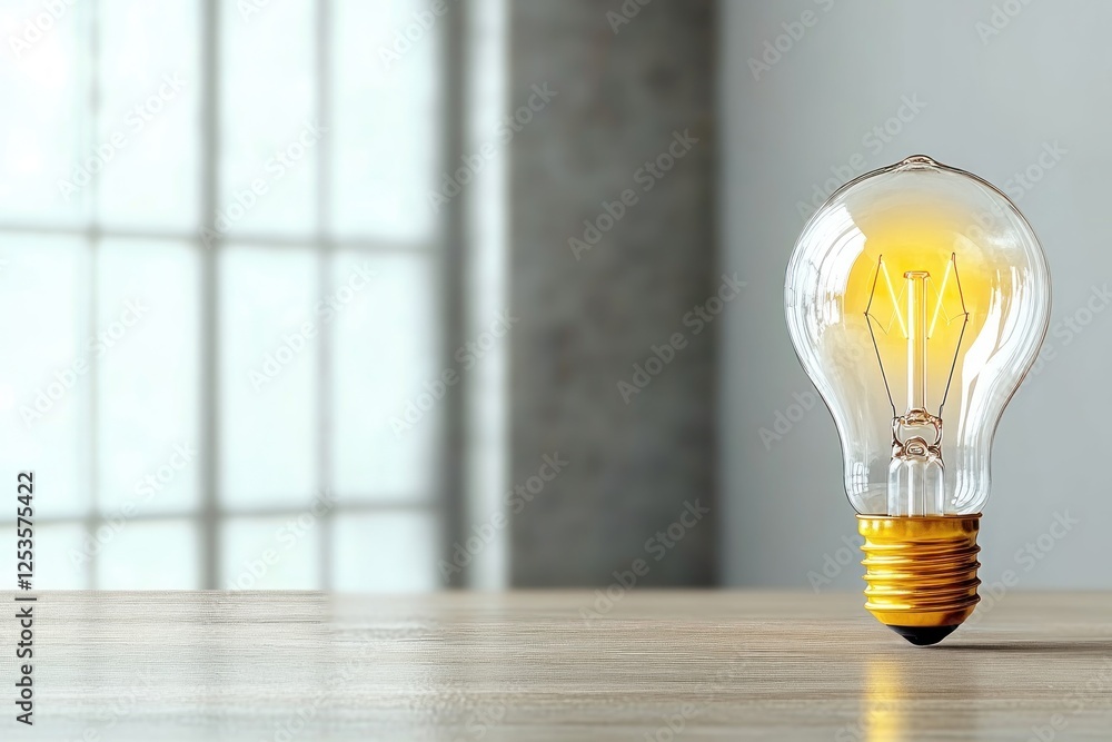 Poster explore groundbreaking concepts with a bright lightbulb and textbook, showcasing innovation in educa