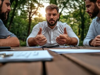 Explore innovative business transformation in a professional meeting setting, guided by an experienced consultant presenting innovation strategy, unlocking potential and driving growth Visualize