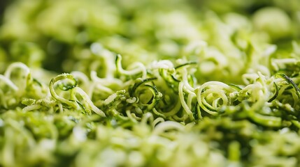 Fresh Zucchini Noodles: Green Spirals for Healthy Cooking and Dieting