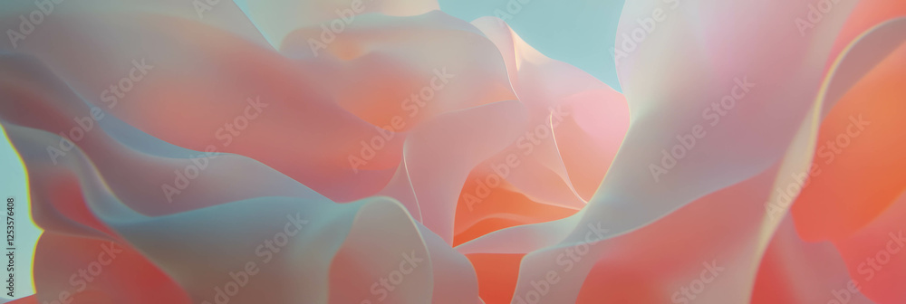 Aufkleber Flowing organic shapes with smooth color transitions create a sense of natural movement