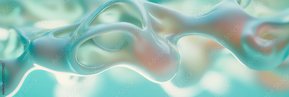Poster Flowing organic shapes create a vibrant backdrop with smooth transitions in bright colors