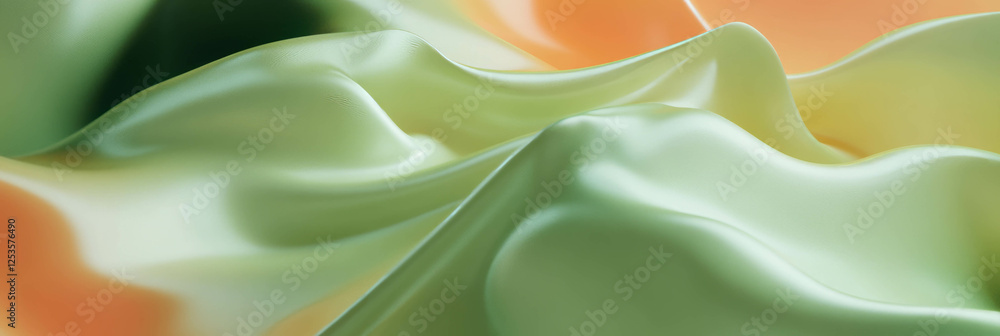 Poster flowing organic shapes create a natural movement with bright colors for a captivating background