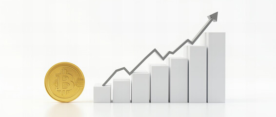 Bitcoin Growth and Rising Market Chart Illustration
