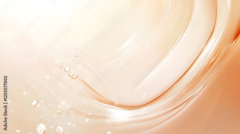 Aufkleber elegant and modern abstract background with flowing wavy gradient textures in soft pastel orange and