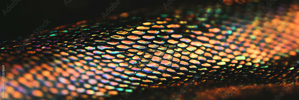 Poster Hand-drawn snake skin pattern with intricate scales for background design