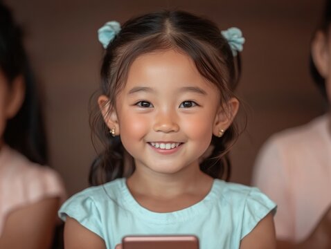 Inspiring the Next Generation A Top view of diverse schoolchildren using computers for STEM learning, highlighting collaborative engagement, digital literacy, and academic achievement Witness the - Powered by Adobe