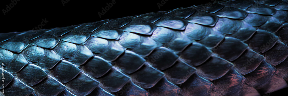 Poster hand-drawn snake skin design features alternating thick and thin black lines for depth