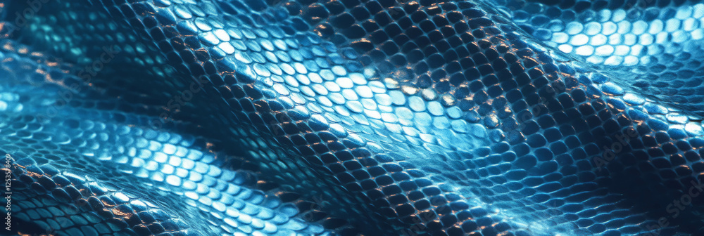 Poster detailed hand-drawn snake skin features cross-hatched scales and shading for realistic texture