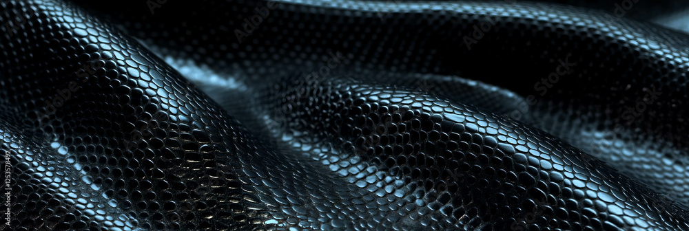 Poster Hand-drawn snake skin with intricate dotted patterns and textured depth for a banner