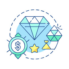 diamond value and quality icon, diamond value and quality vector illustration-simple illustration of diamond value and quality, perfect for diamond value and quality logos and icons