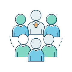 group of people collaboration icon, group of people collaboration vector illustration-simple illustration of group of people collaboration, perfect for group of people collaboration logos and icons