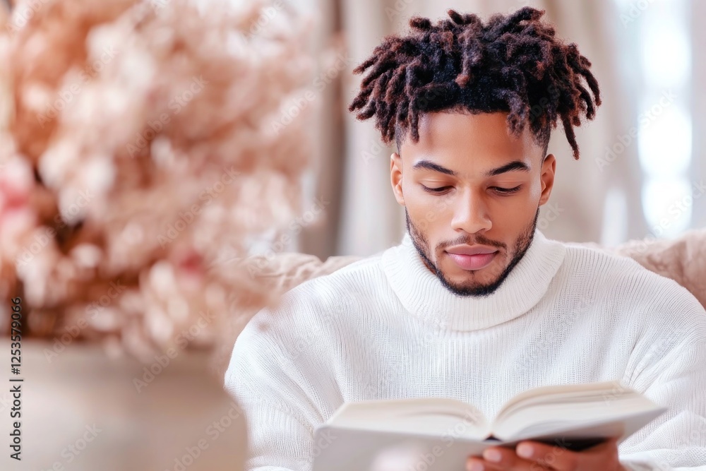Poster unlock academic success with engaging e-learning see a focused african american student with afro dr