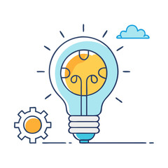 light bulb innovation and creativity icon, light bulb innovation and creativity vector