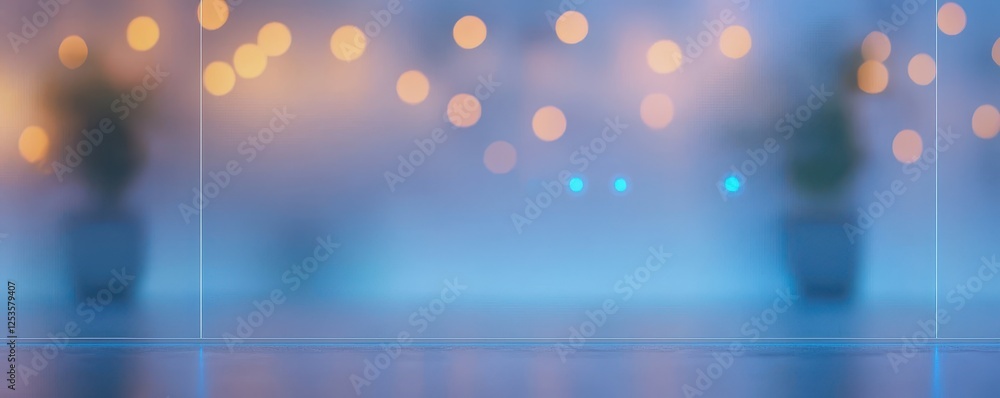 Poster Soft Focus Background with Bokeh and Plants Display
