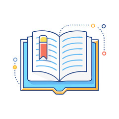 open book knowledge and learning icon