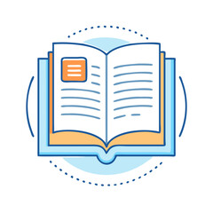 open book knowledge and learning icon