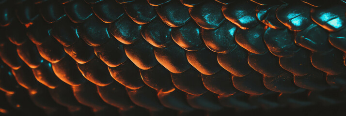 Fototapeta premium Hand-drawn snake skin design featuring square scales and sharp dark lines for creative backgrounds