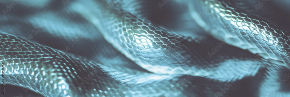 Poster hand-drawn snake skin with geometric patterns in contrasting gray tones for a stylish banner