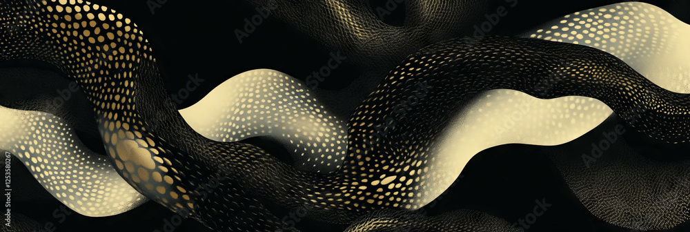 Poster Hand-drawn snake skin design with intricate scales and decorative patterns for creative projects