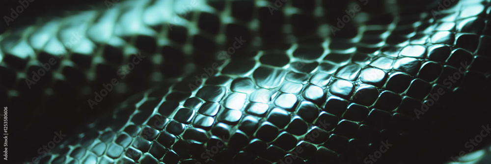 Poster hand-drawn snake skin design showcasing intricate contrasts and textures in varying lines