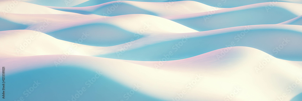 Aufkleber Endless snow dunes creating geometric patterns under bright light