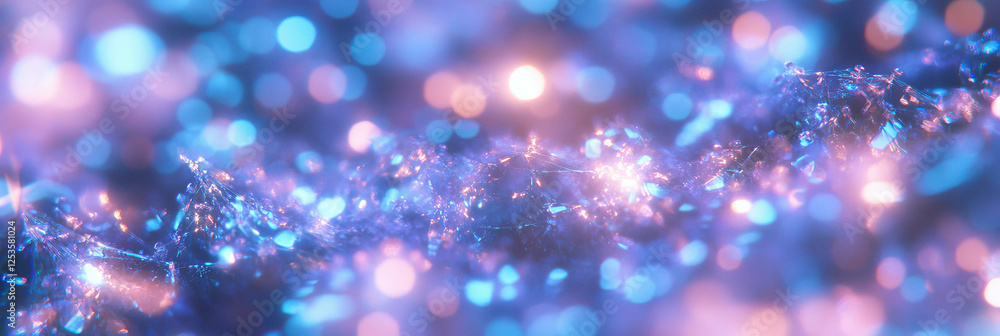 Leinwandbilder infinite snow crystals reflecting light in complex patterns create a bright background