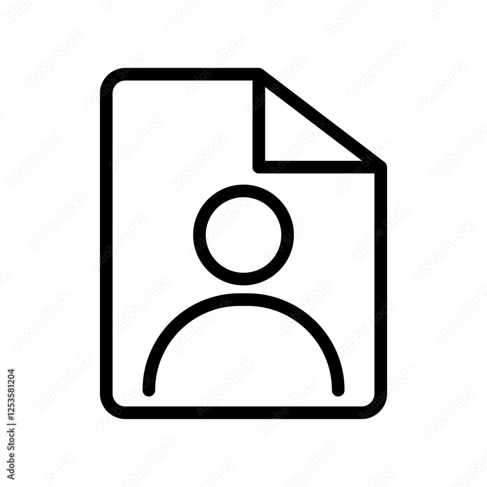 Poster file account vector icon