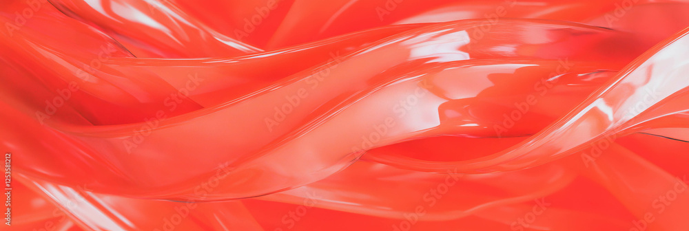 Poster flowing ribbons intertwining against a bright backdrop representing freedom and flexibility