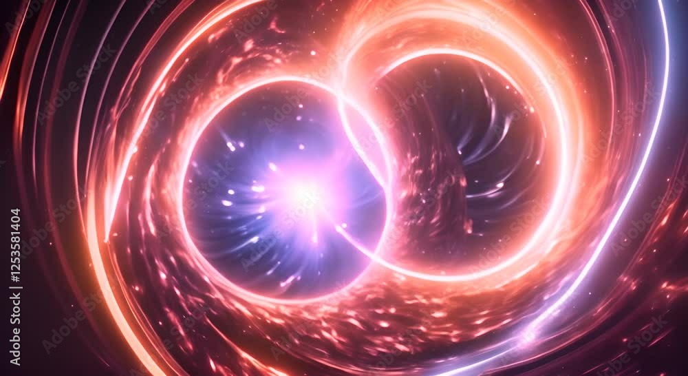 Poster abstract hyperspace tunnel animation that transports time space scifi interstellar travel wormhole f