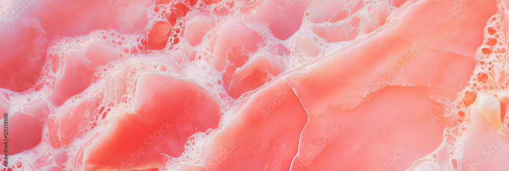 Poster light coral cement wall texture on polished surface with bright background for design use