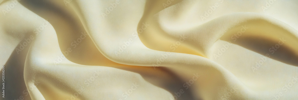 Poster Light cream cotton fabric with a soft texture and plain weave perfect for various uses