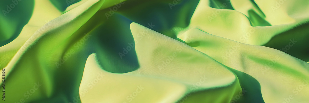 Poster light lime green cotton fabric showcasing a smooth poplin weave and vibrant texture