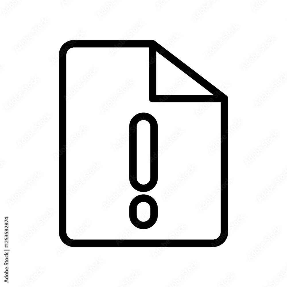 Poster file alert vector icon